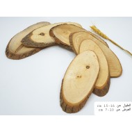 Natural wood oval six pieces different sizes 16 *10 cm